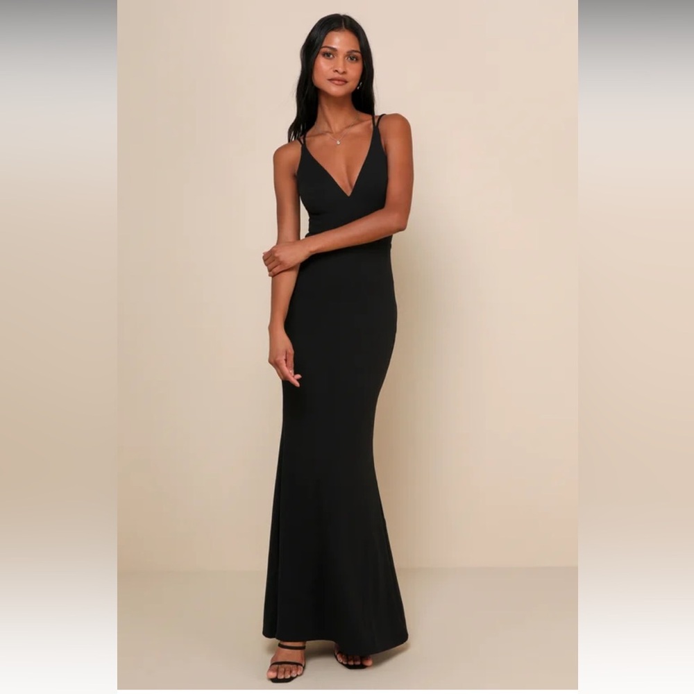 Lulus black formal dress/gown. Size XS. Worn once